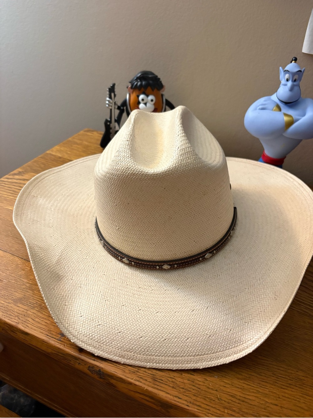 Resistol 10X George  Straight straw western hat. Size 7 5/8.